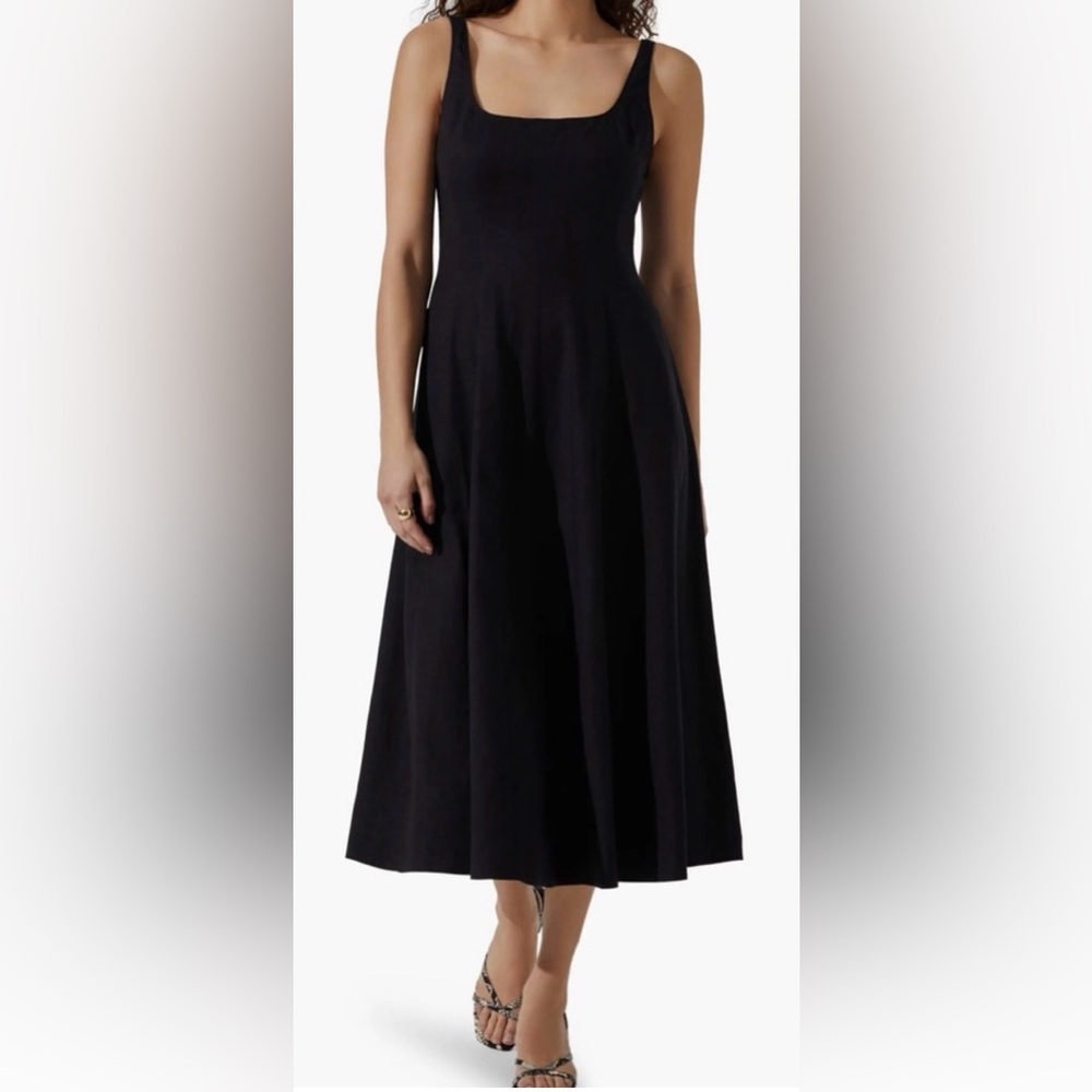 ASTR the Label Black Linen Dress